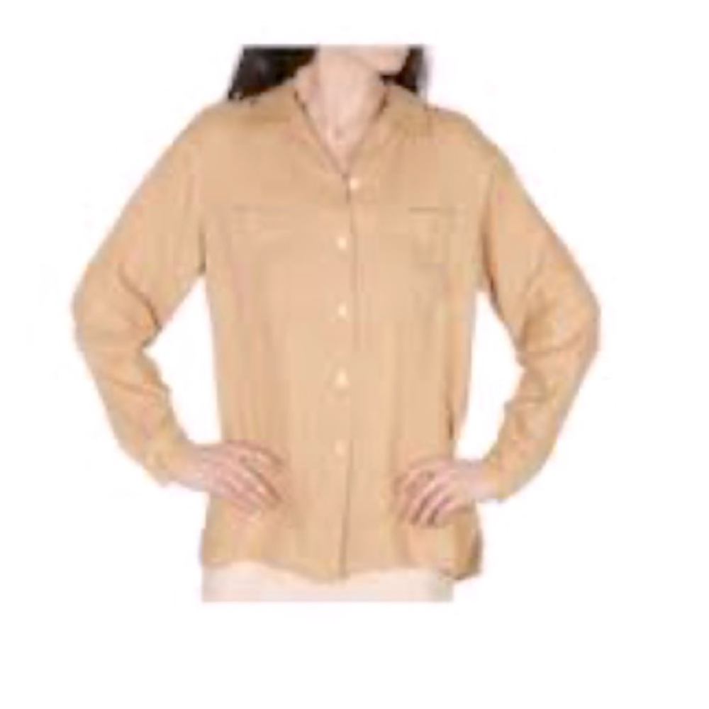 Banana Republic Size Small 100% Irish Linen Button Front Blouse